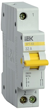 IEK KARAT Выключатель-разъединитель трехпозиционный ВРТ-63 1P 32А