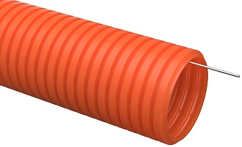 IEK ELASTA Труба гофрированная ПНД d16 с зондом оранжевая тяжелая (100м)
